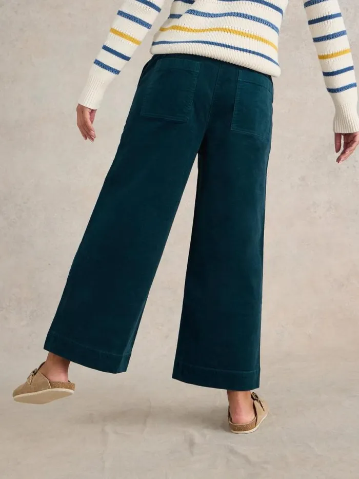 Women Romy Cord Culottes Dk Teal White Stuff Trousers