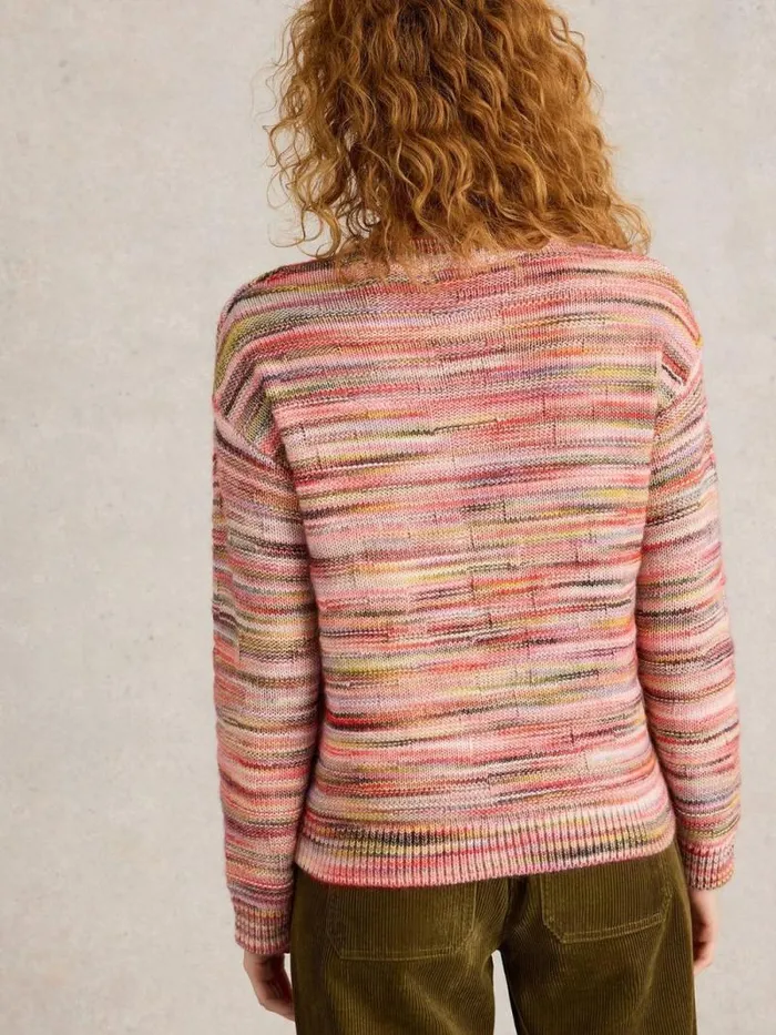 Women ROSIE SPACE DYE JUMPER Pink Multi White Stuff Knitwear Women ROSIE SPACE DYE JUMPER Pink Multi White Stuff Knitwear