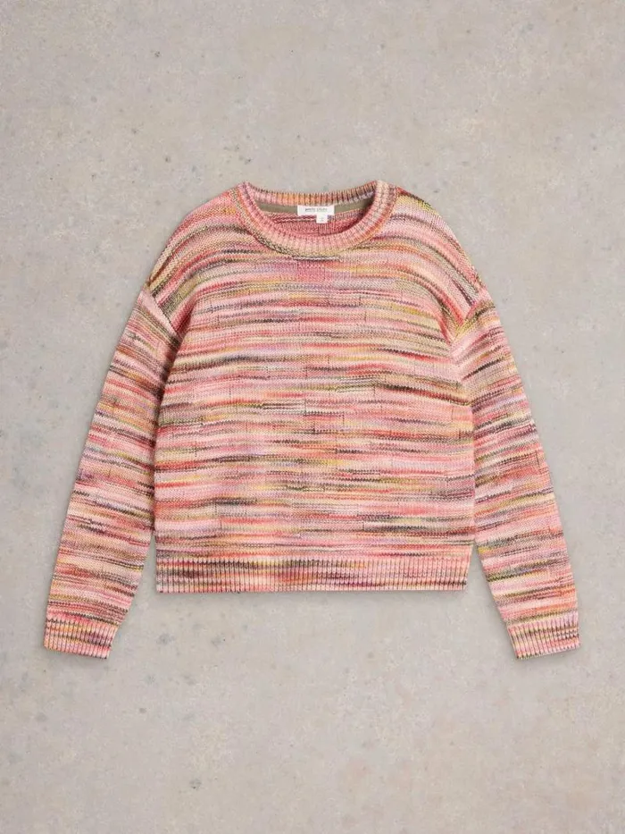 Women ROSIE SPACE DYE JUMPER Pink Multi White Stuff Knitwear Women ROSIE SPACE DYE JUMPER Pink Multi White Stuff Knitwear