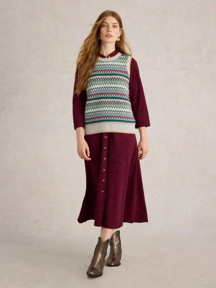 Women Rua Sparkle Jersey Dress Dk Plum White Stuff Dresses