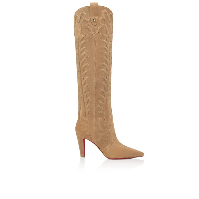 Women Santia Botta 85 Mm Boots 8211 Veau Velours 8211 Lionne Christian Louboutin Boots