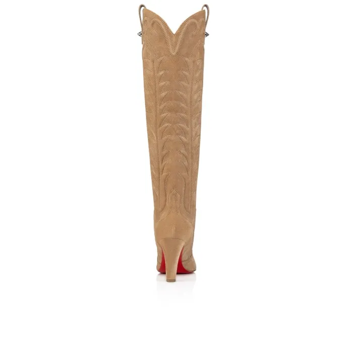 Women Santia Botta 85 Mm Boots 8211 Veau Velours 8211 Lionne Christian Louboutin Boots