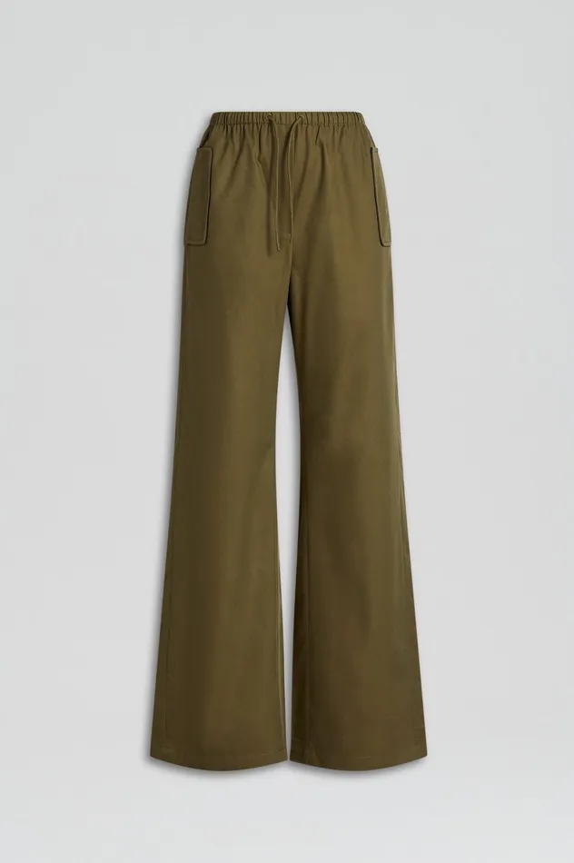Women Scanlan Theodore POCKET CARGO KHAKI Trousers