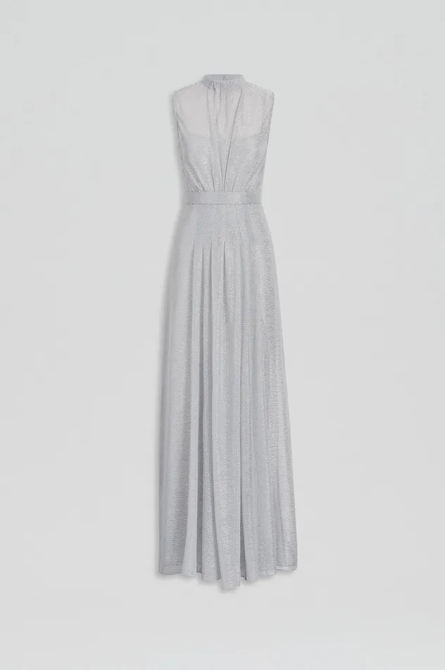 Women Scanlan Theodore TINSEL GOWN SILVER Dresses Women Scanlan Theodore TINSEL GOWN SILVER Dresses