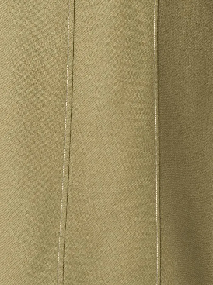 Women Seamed Detail A Line Skirt Khaki Jigsaw Skirts