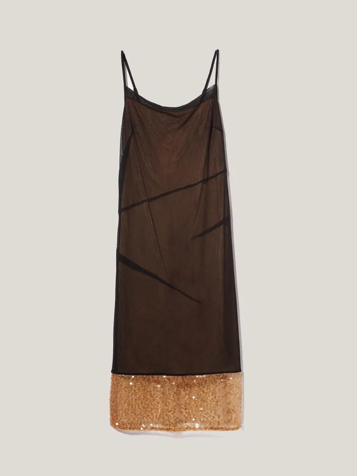 Women Sequin Mesh Dress Black Jigsaw Dresses and Jumpsuits