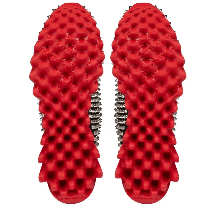 Women Shark Sock Spikes Running Sneakers 8211 Neoprene And Calf Leather 8211 Black Christian Louboutin Sneakers