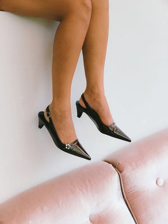 Women Shoes Lisa Says Gah Natalia Pointy Toe Heel Dark Brown