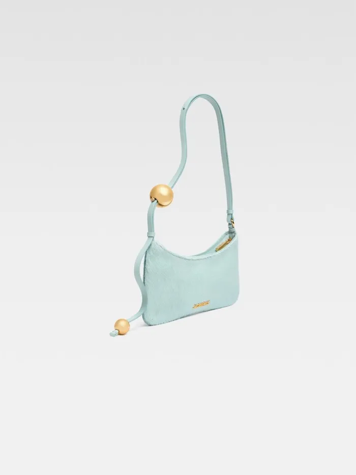 Women Shoulder Bags JACQUEMUS The Bisou Perle Light Blue Women Shoulder Bags JACQUEMUS The Bisou Perle Light Blue