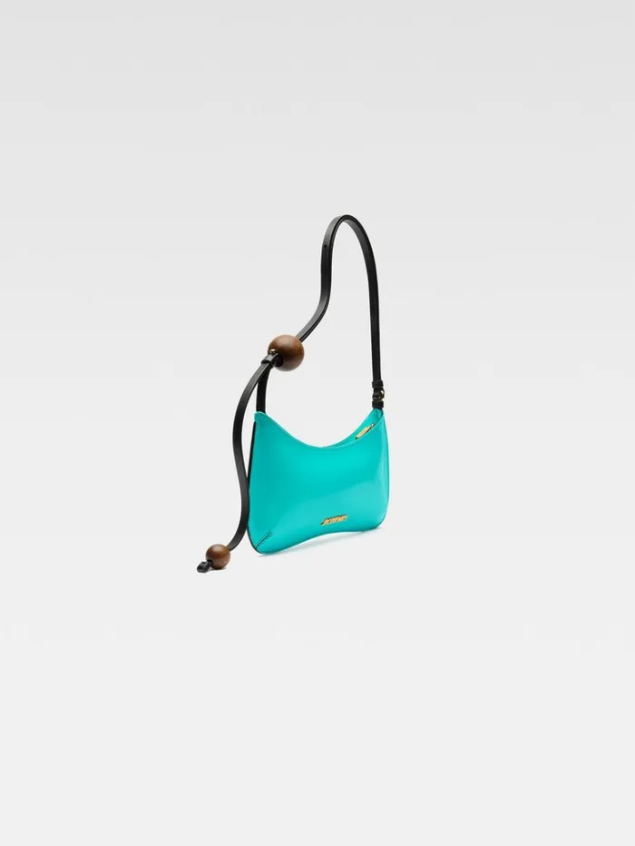 Women Shoulder Bags JACQUEMUS The Bisou Perle Turquoise Women Shoulder Bags JACQUEMUS The Bisou Perle Turquoise