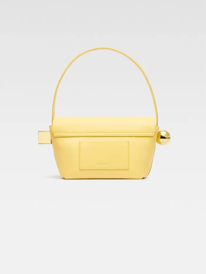 Women Shoulder Bags JACQUEMUS The Rond Carr Light Yellow Women Shoulder Bags JACQUEMUS The Rond Carr Light Yellow