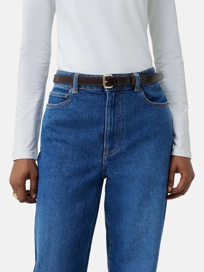 Women Skinny Leather Belt Conker Jigsaw Belts