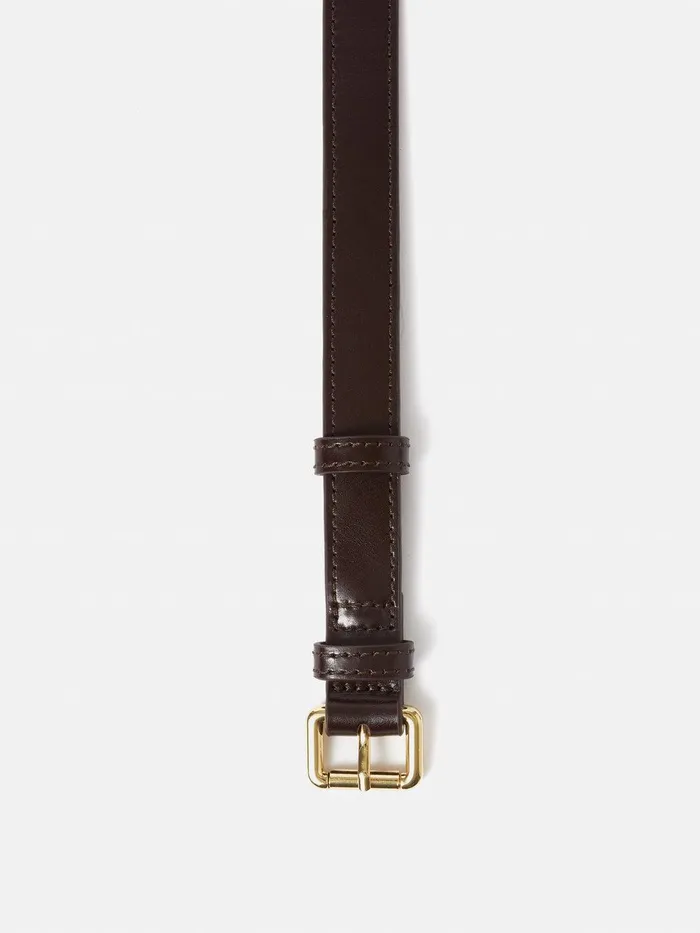 Women Skinny Leather Belt Conker Jigsaw Belts