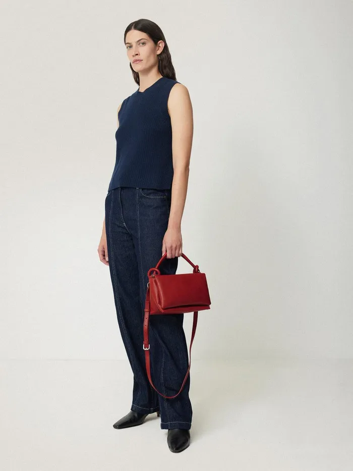 Women Soft Padded Crossbody Red Jigsaw Bags