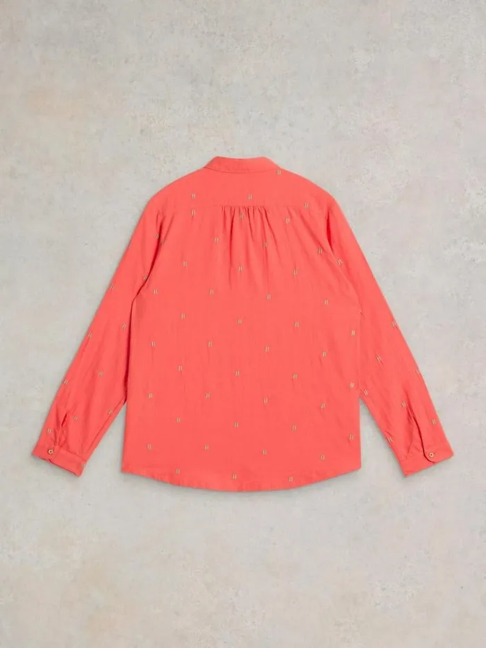 Women Sophie Organic Cotton Shirt Bright Pink White Stuff Shirts and Blouses