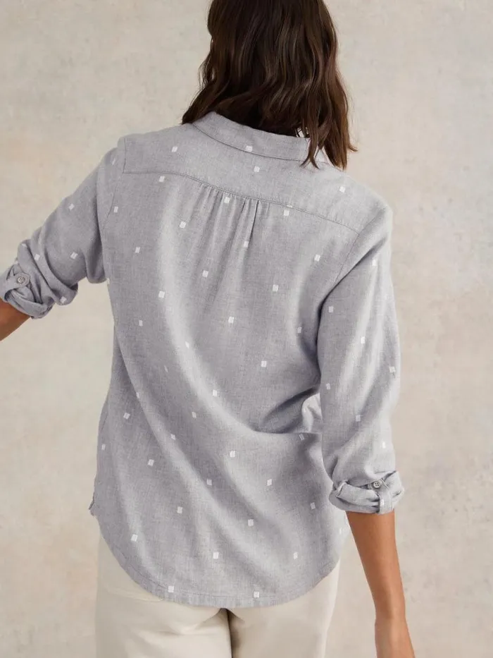 Women Sophie Organic Cotton Shirt Grey Multi White Stuff Shirts and Blouses Women Sophie Organic Cotton Shirt Grey Multi White Stuff Shirts and Blouses