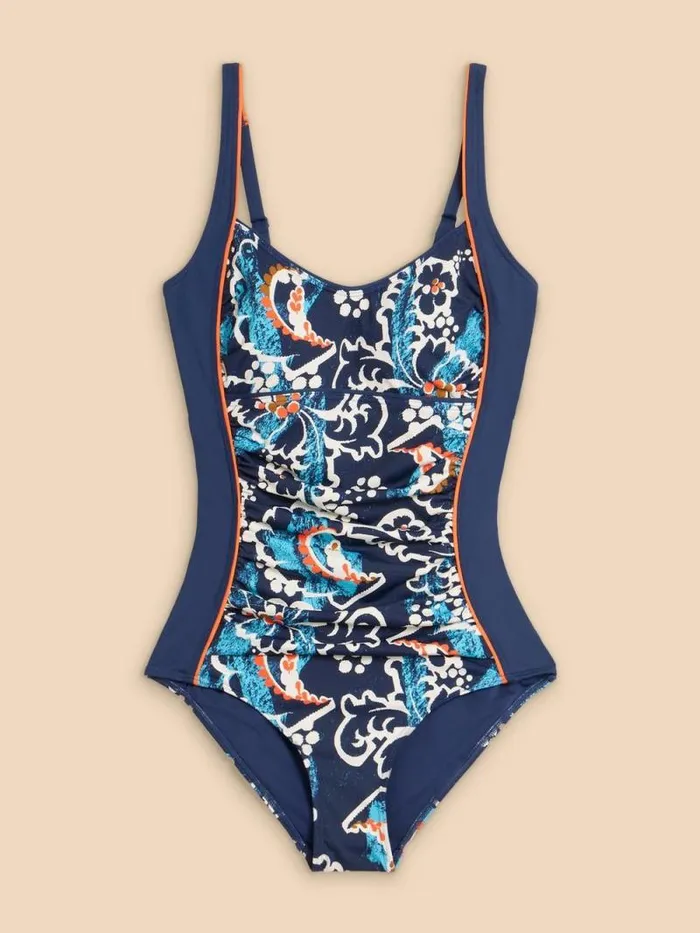 Women Splash Tummy Control Printed Swimsuit Navy Multi White Stuff Swimwear Women Splash Tummy Control Printed Swimsuit Navy Multi White Stuff Swimwear