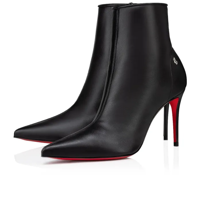Women Sporty Kate Booty 85 Mm Low Boots 8211 Nappa Leather 8211 Black Christian Louboutin Boots