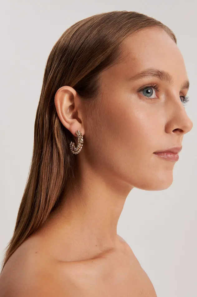 Women STRASS TWIST EARRINGS LIGHTGOLDCRYSTAL Jewelry Scanlan Theodore