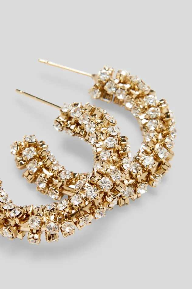 Women STRASS TWIST EARRINGS LIGHTGOLDCRYSTAL Jewelry Scanlan Theodore
