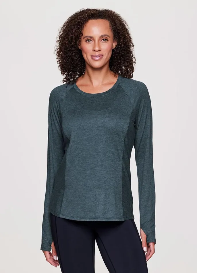 Women Stratus Perfect Running Tee Bluegreen RBX Active Long Sleeve