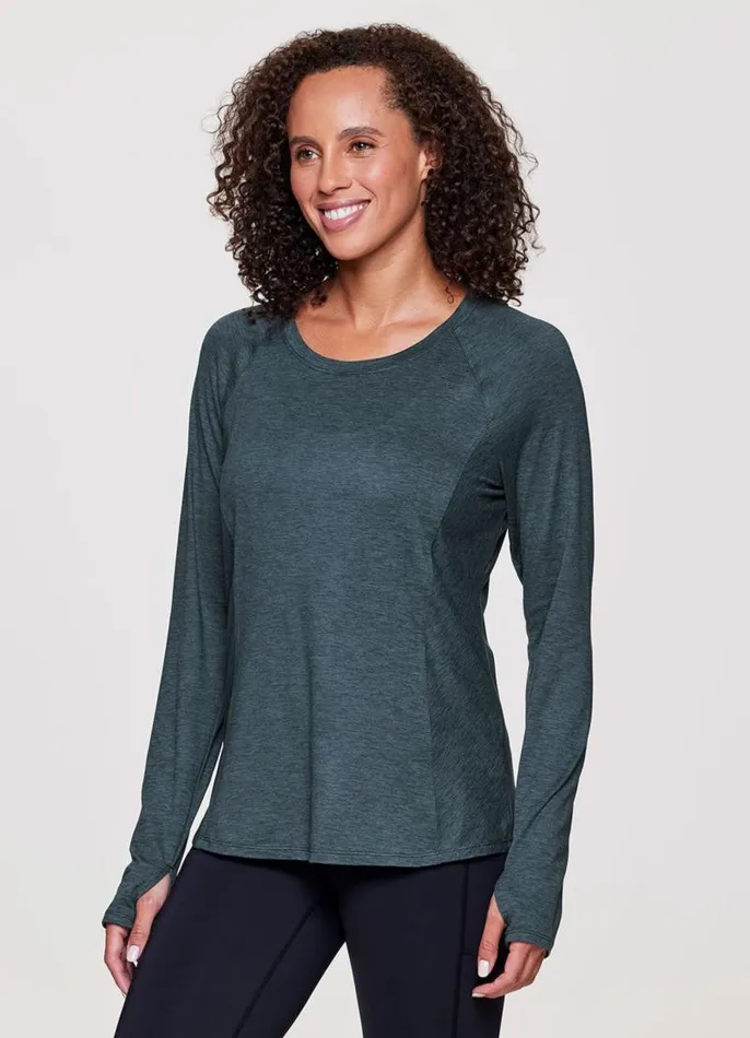 Women Stratus Perfect Running Tee Bluegreen RBX Active Long Sleeve