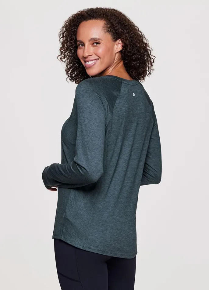 Women Stratus Perfect Running Tee Bluegreen RBX Active Long Sleeve