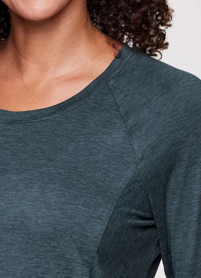 Women Stratus Perfect Running Tee Bluegreen RBX Active Long Sleeve