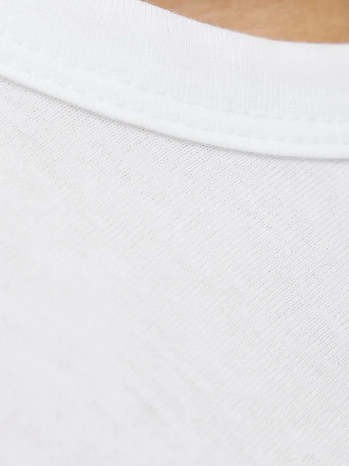 Women Supima Cotton Long Sleeve Tee White Jigsaw Pyjamas and Loungewear