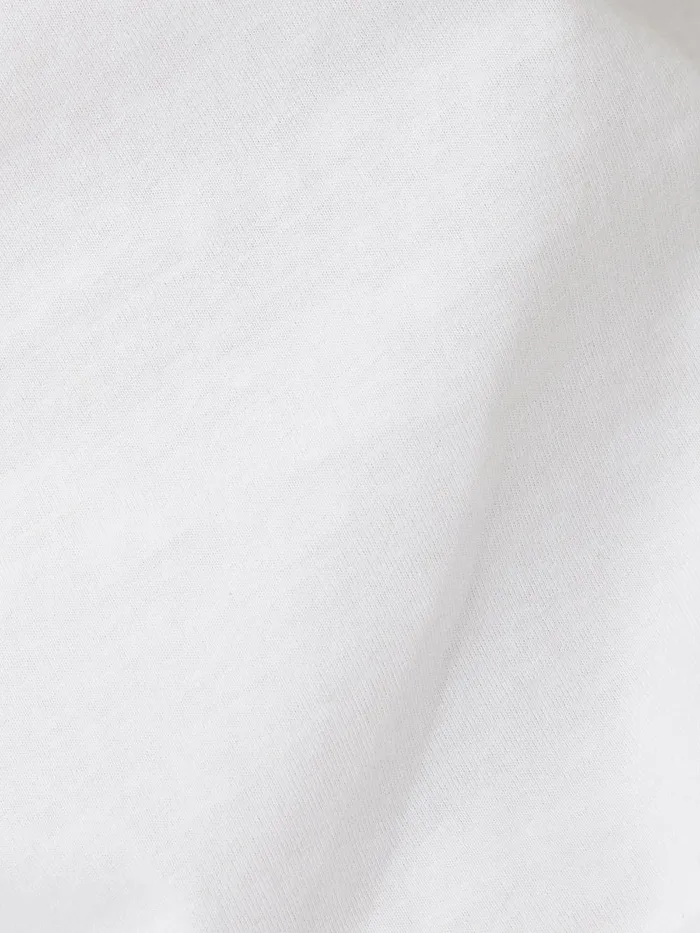 Women Supima Cotton Scoop Neck Tee White Jigsaw Shirts and Tops