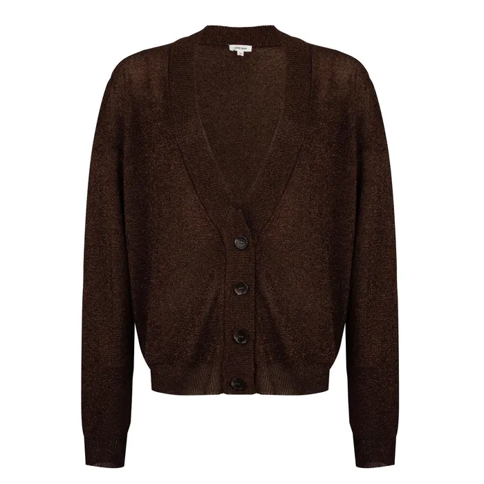 Women Sweaters Love Stories Bea Cardigan Dark Brown