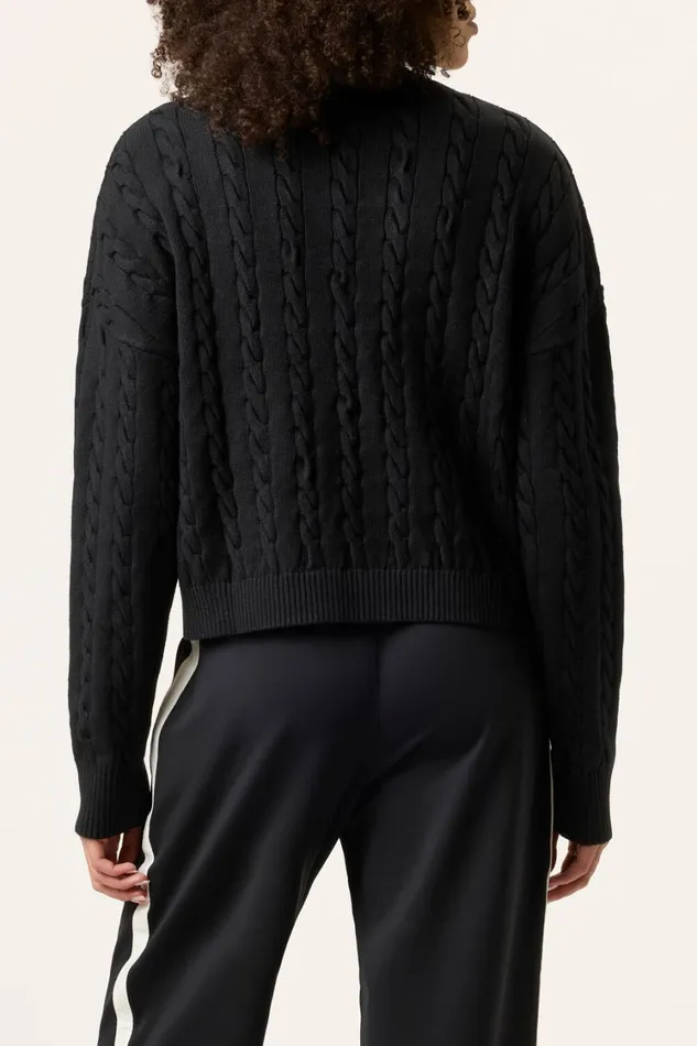 Women Sweatshirts and Hoodies Fila Baseline Chunky VNeck Sweater 001 Black Women Sweatshirts and Hoodies Fila Baseline Chunky VNeck Sweater 001 Black