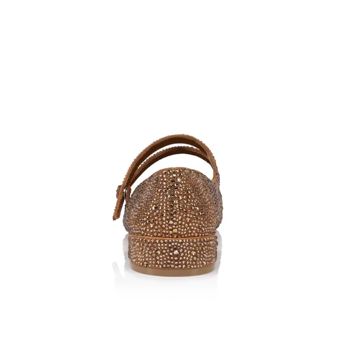 Women Sweet Jane Strass Ballerinas 8211 Veau Velours And Strass 8211 Nude 5 Christian Louboutin Flats and Loafers