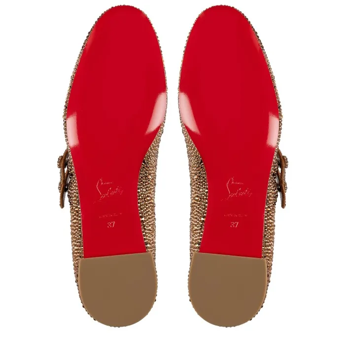Women Sweet Jane Strass Ballerinas 8211 Veau Velours And Strass 8211 Nude 5 Christian Louboutin Flats and Loafers