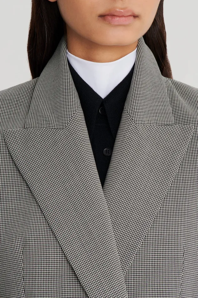 Women TAILORED HOUNDSTOOTH JACKET BLACK Jackets Scanlan Theodore Women TAILORED HOUNDSTOOTH JACKET BLACK Jackets Scanlan Theodore