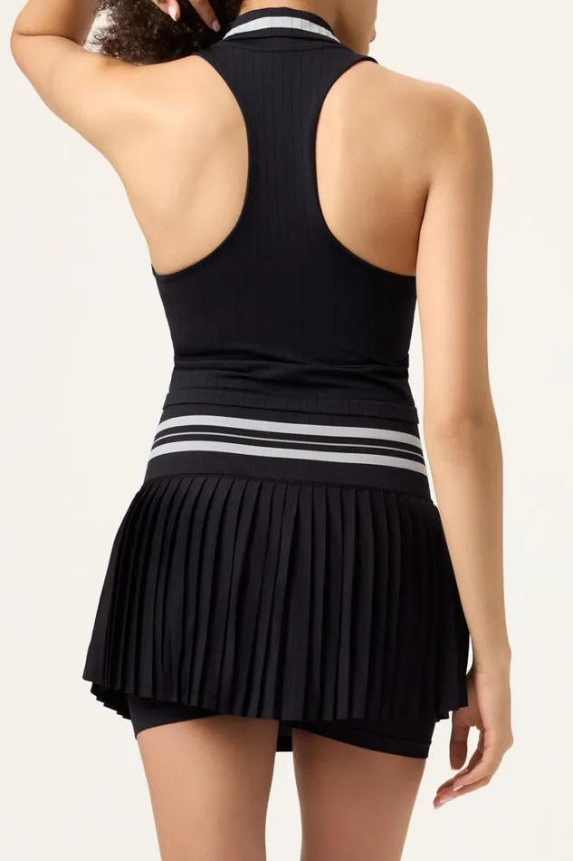Women Tennis Fila Challenger Seamless Polo Tank 983 Blackgardenia Women Tennis Fila Challenger Seamless Polo Tank 983 Blackgardenia