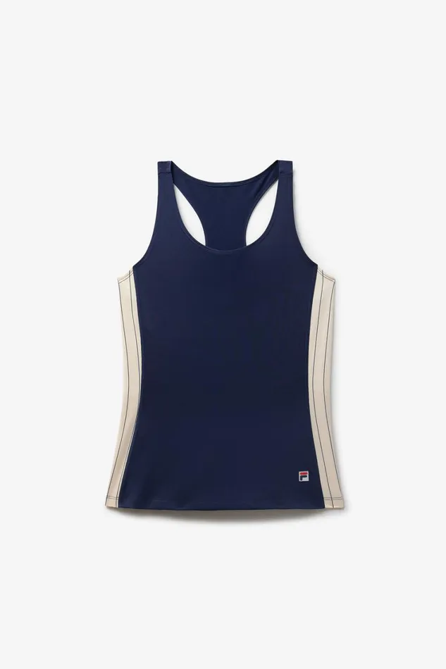 Women Tennis Fila Performance Iconic Racerback Tank 492 Fila Navygardenia