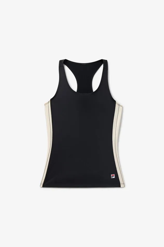 Women Tennis Fila Performance Iconic Racerback Tank 978 Blackangora