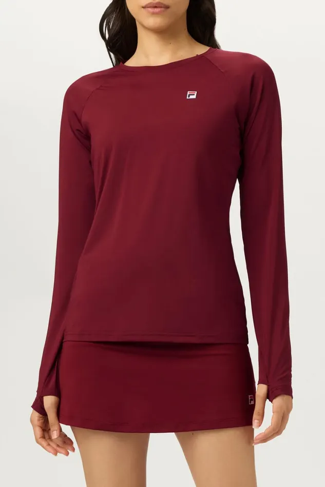 Women Tennis Fila Tennis Essentials Long Sleeve UV Blocker Women Tennis Fila Tennis Essentials Long Sleeve UV Blocker
