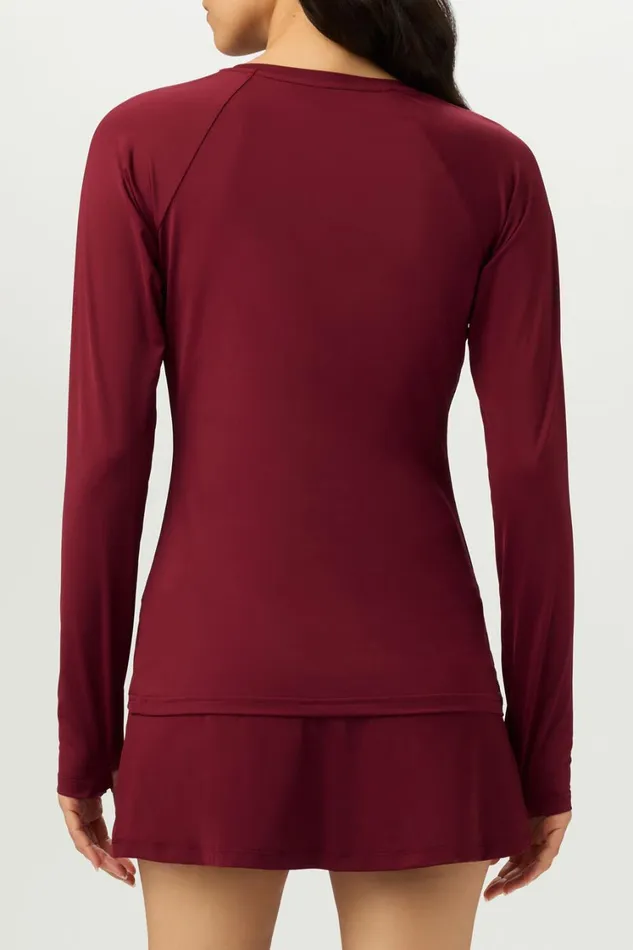 Women Tennis Fila Tennis Essentials Long Sleeve UV Blocker Women Tennis Fila Tennis Essentials Long Sleeve UV Blocker
