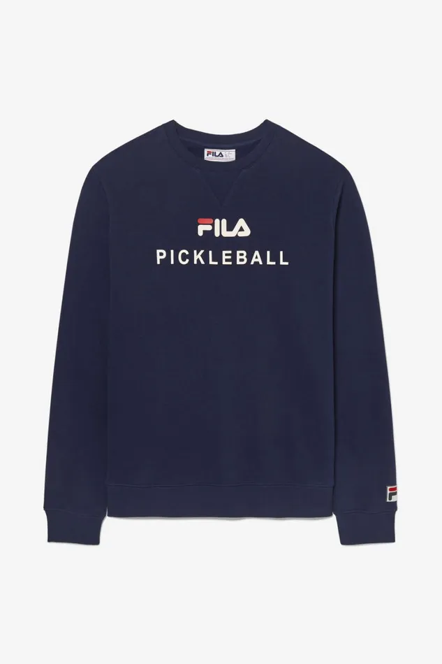 Women Tennis Fila Unisex Pickleball Crewneck Sweatshirt 412 Fila Navy