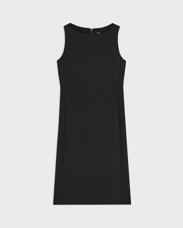 Women Theory Dresses Flared Dress In Crepe Black