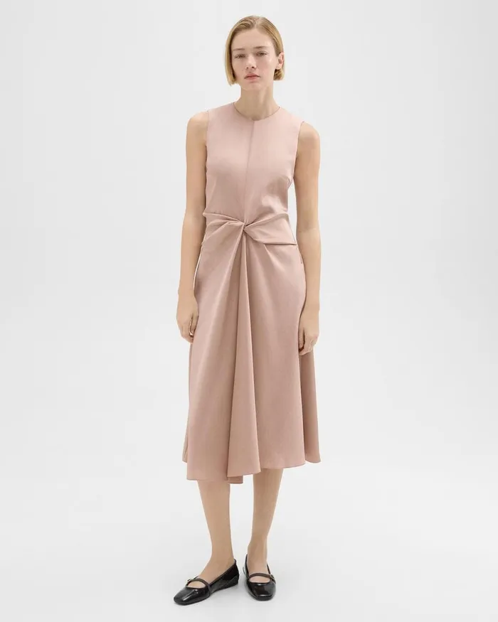 Women Theory Dresses Twisted Midi Dress Sakura