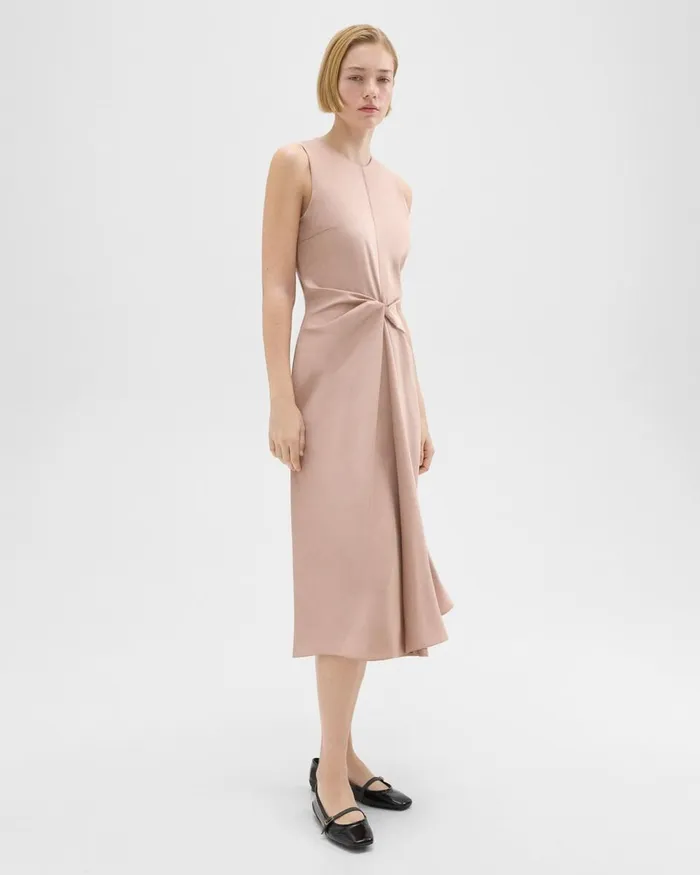 Women Theory Dresses Twisted Midi Dress Sakura