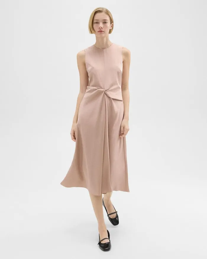 Women Theory Dresses Twisted Midi Dress Sakura