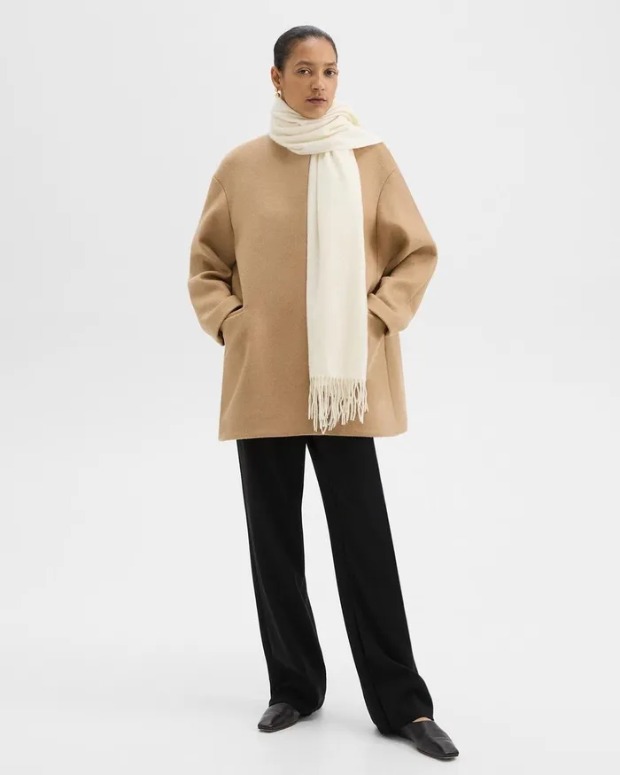Women Theory Hats Gloves Scarves Classic Scarf In Cashmere Ivory