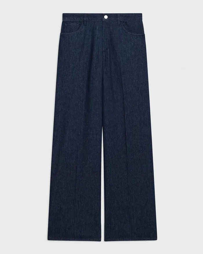 Women Theory Pants StraightLeg 5Pocket Pant In Denim Indigo