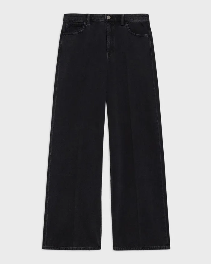 Women Theory Pants StraightLeg 5Pocket Pant In Denim Washed Black