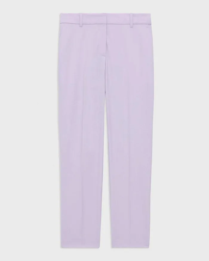 Women Theory Pants Treeca Pant In Good Wool Lilac Sky