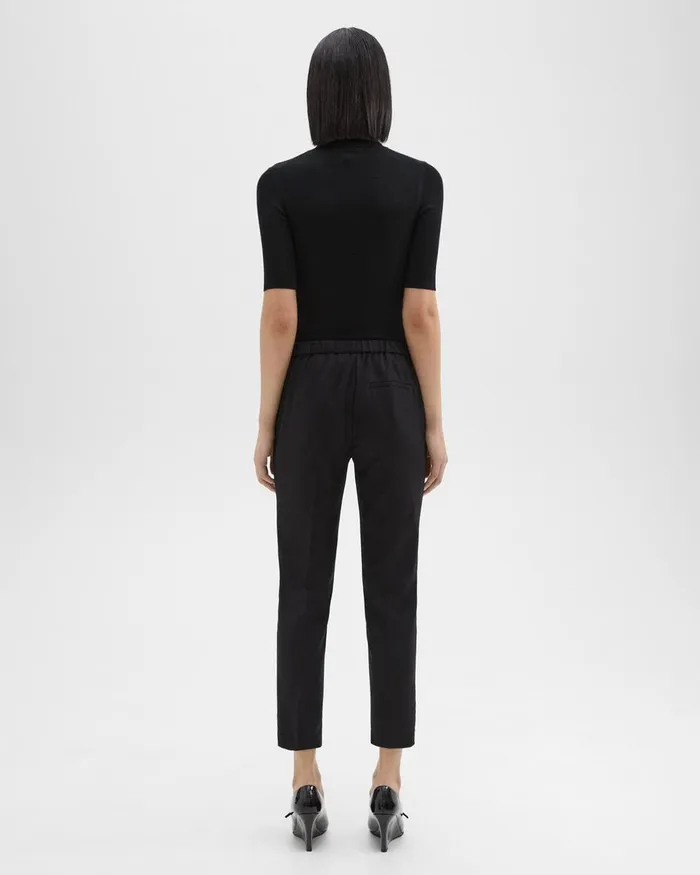 Women Theory Pants Treeca PullOn Pant In Sleek Flannel Black
